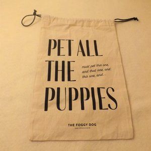 Foggy Dog "Pet All The Puppies" Drawstring Bag